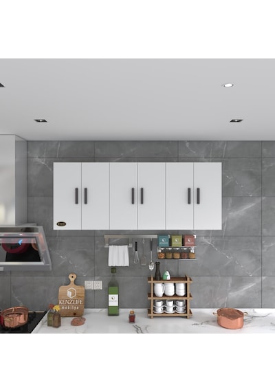 Kenzlife Hazır Mutfak Nonus Byz 060 150 32 Mutfak Banyo Dolabı Kapaklı Raflı