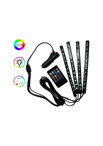 4 Parçalı Uzaktan Kumandalı Ayak Altı Aydınlatma 48 LED Atmosfer