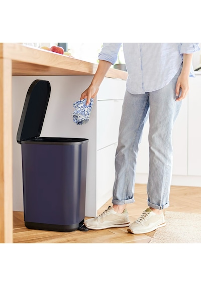 Ribo Pedallı Softclose Çöp Kutusu 35l - Mavi