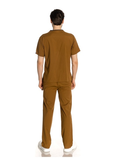 Unisex Likralı Hardal Renkli Scrubs