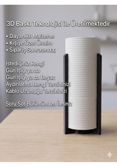 Spira Model - Led Abajur - Masa Lambası - Usb 5v İle Çalışır - Slim Led Aydınlatması Dahildir - Dekoratif Lamba - Renk Seçenekli Çok Renkli