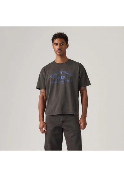 Levi's Erkek Grafik Desenli Bol Kesim Gri Tişört - 004h0-0017