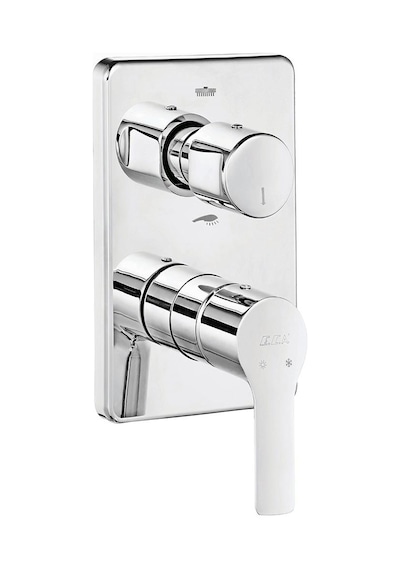 Eca Luna 102167236-kde 2 Yollu Ankastre Banyo Bataryası - Krom
