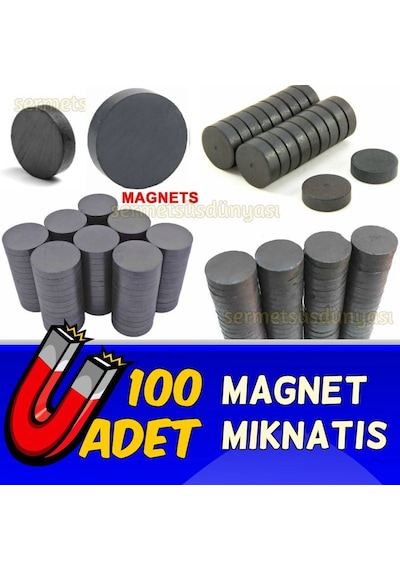 100 Adet Yuvarlak Mıknatıs Çok Amaçlı Süsleme Mıknatıs 1.4 CM 3 MM