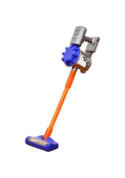 Vacuum Cleaner Pilli Kablosuz Oyuncak Dikey Standlı Elektrik Süpürgesi Mavi