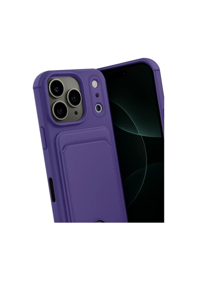 Newface Apple iPhone Uyumlu 17 Pro Kelvin Kartvizitli Silikon - Derin Mor Diğer