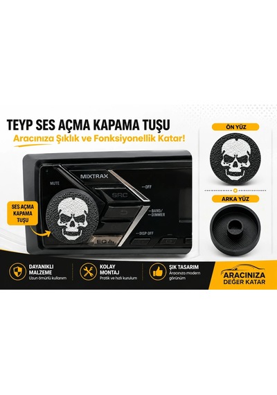 Universal Teyp Düğmesi - Bir Çok Teyp İçin Ses Açma Kapama Düğmesi , Kuru Kafa Teyp Ses Tuşu