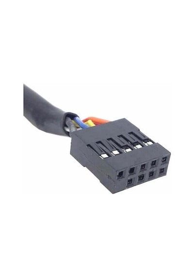 9 pin to 2x USB A Dişi Dikey Panel Tipi Kablo - 30cm