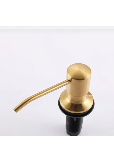İsaoğlu Yapı Mat Gold Ankastre Sabunluk Mat Gold Detarjanlık Mutfak Evye Sıvı Sabunluk Gold