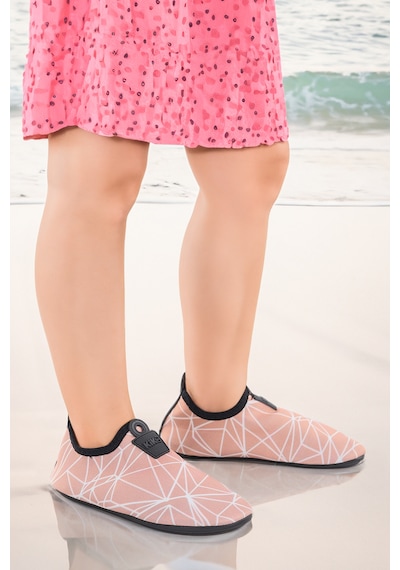 Kiko Kids Prizma Havuz Plaj Kız Çocuk Deniz Ayakkabısı 7515 Camel - Beyaz Camel - Beyaz