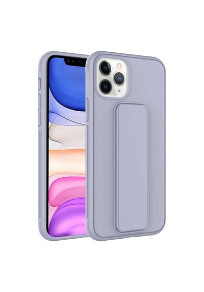 Apple Uyumlu iPhone 11 Pro Kılıf Zore Qstand Kapak Gri