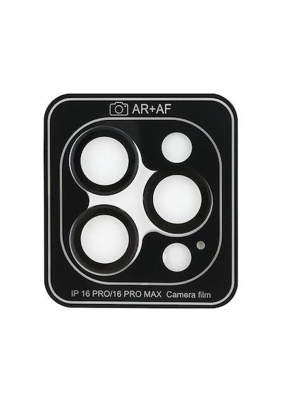 Apple Uyumlu   iPhone 17 Pro Max Guess Lisanslı Metal Kamera Lens Koruyucu Siyah