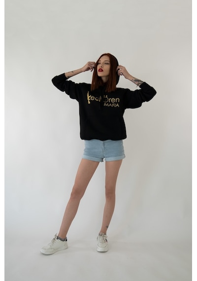 Keçiören Mafıa Kapşonlu Siyah Unisex Sweatshirt Hoodie Polar Siyah