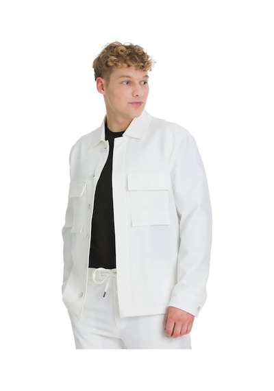 Hatemoğlu Beyaz Regular Fit Mono Yaka Casual Overshirt Takım 35669 2923572 Beyaz
