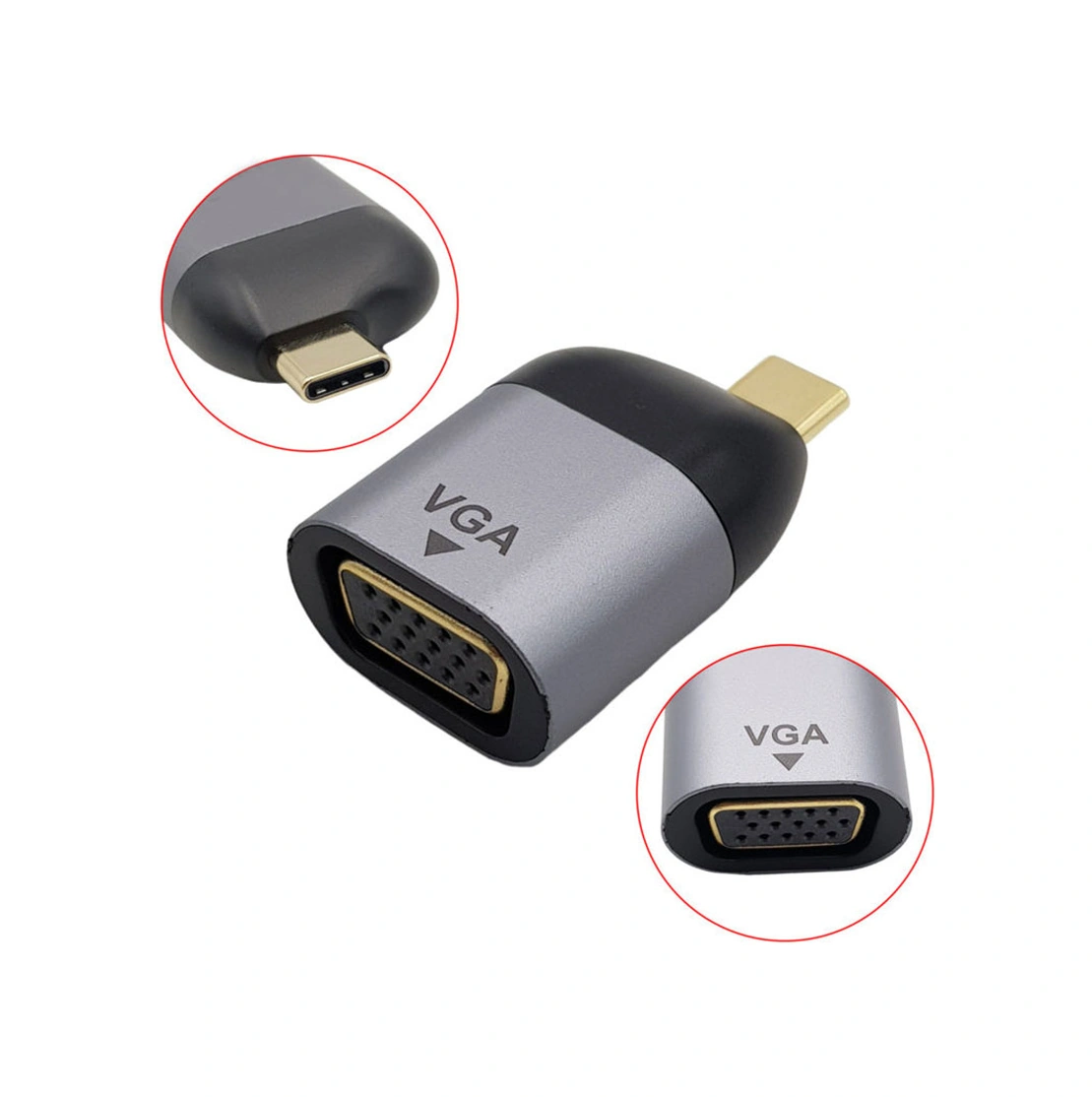 Type C To Vga Görüntü Aktarıcı Type-c Vga Mini Çevirici Dönüştürücü Adaptör