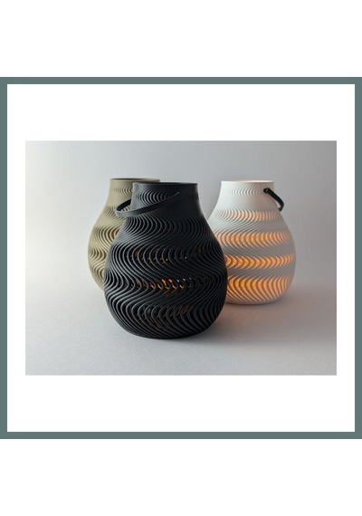 Bezos Dalga Desenli Tealight Mumluk Modern Led Mum Tutucu Dekoratif Işıklı Ventra Çok Renkli