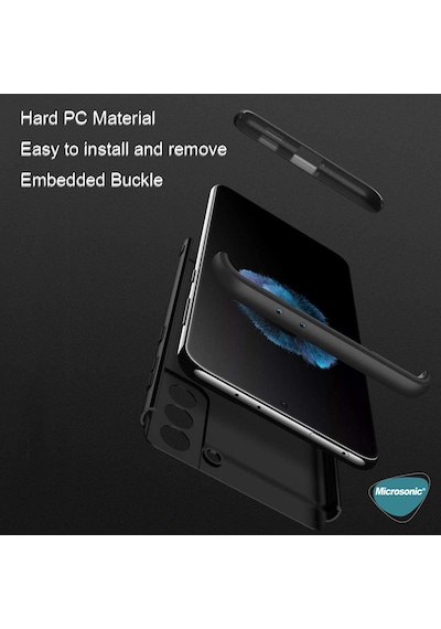 Microsonic Samsung Uyumlu Galaxy S21 Plus Kılıf Double Dip 360 Protective