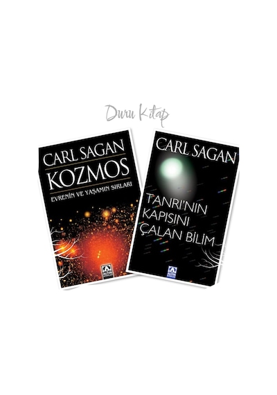 Kozmos Evrenin Ve Yaşamın Sırları - Tanrı'nın Kapısını Çalan Bilim, Carl Sagan 2 Kitap