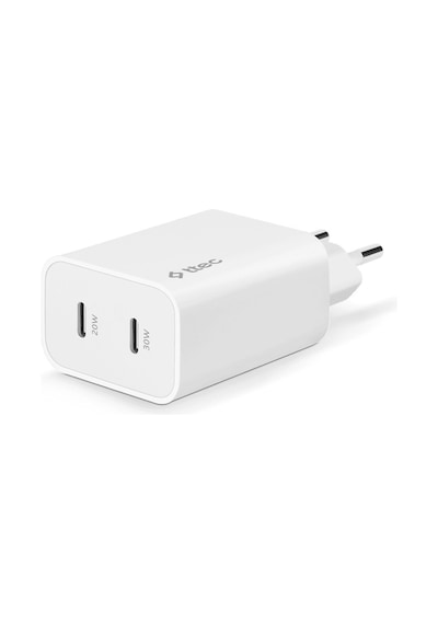 Ttec Smartcharger Duo Pro Gan 50W PD USB-C + USB-C Seyahat Hızlı Şarj Cihazı Beyaz