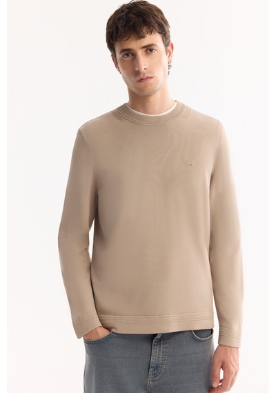 Avva Erkek Vizon Bisiklet Yaka Rayon Tüylenmeyen Regular Fit Triko Kazak A52y5001