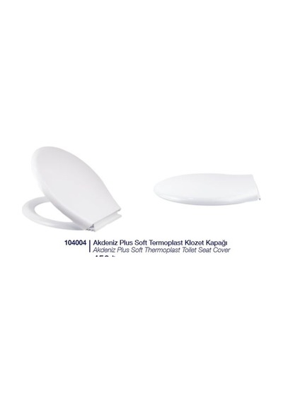 Akdeniz Plus Soft Termoplast Klozet Kapağı Beyaz