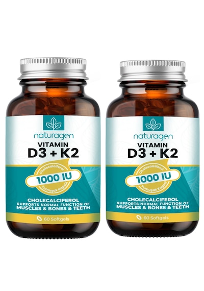 Naturagen Vitamin D3 + K2 1000 Iu 2x60 Kapsül