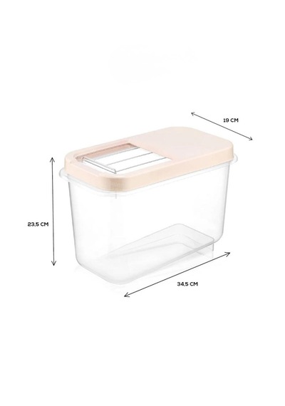 Çok Amaçlı Saklama Kabı 10lt Multibox- Erzak Bakliyat Deterjanlık Saklama Kutusu Bej