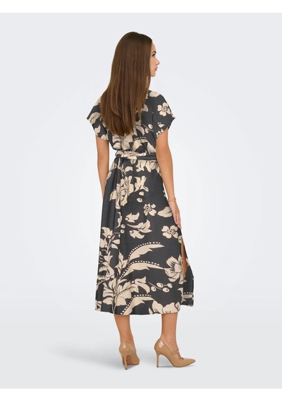 Jdy Jdytroya Life S/s Kadın Midi Elbise 15347216 Gri