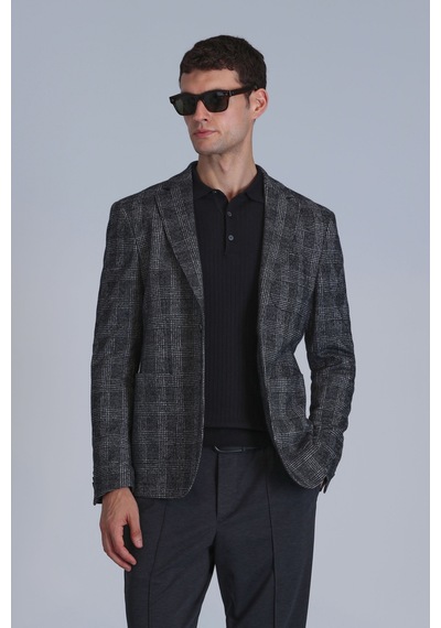Lufian Mani Spor Erkek Blazer Ceket Slim Fit Koyu Gri Koyu Gri 112140207100160 Koyu Gri