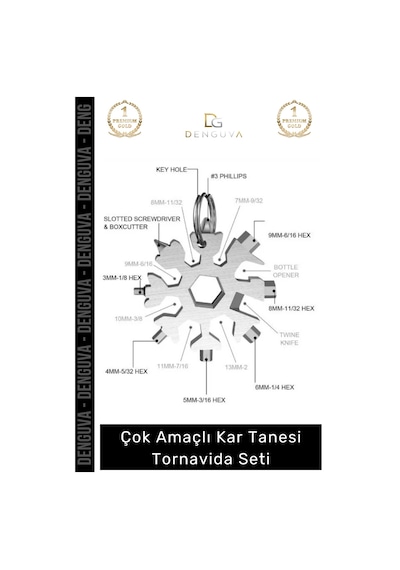 Tornavida Çok Amaçlı Paslanmaz Çelik Kompakt Fonksiyonel Pratik Kar Tanesi Tornavida Seti 18 İn 1