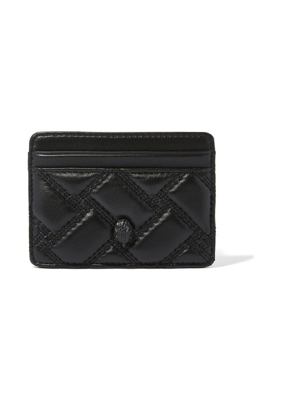 Kurt Geiger Kensington Drench Deri Kartlık 4 Kart Gözlü 9x7 Cm, Şık Ve Kompakt Tasarım Siyah