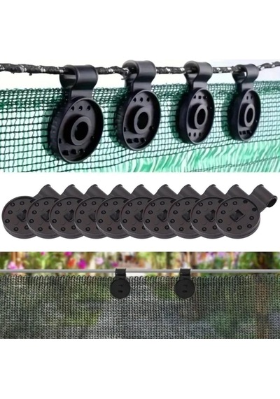 10 Adet Güneşlik Filesi Sabitleme Klipsleri, Gölgelik Bezi Ve Brandalar İçin Dayanıklı Plastik Kelep Diğer