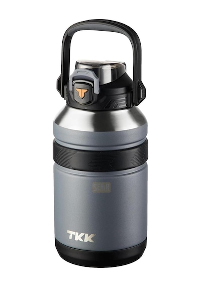 Tkk Büyük Boy 1000ml Pipetli/pipetsiz Kullanım Askılı Paslanmaz Çelik Termos Matara Siyah Çok Renkli