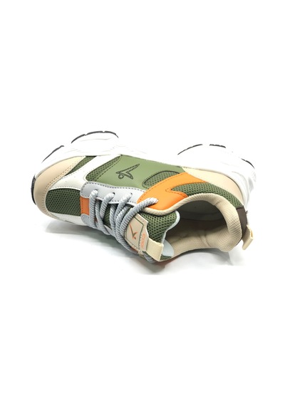 Cool Birian-26 Bağcık Görünümlü Cırt Cırtlı Sneaker Ortopedik Çocuk Spor Ayakkabı Haki