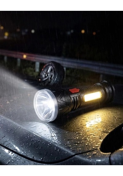 Hubrendy Kargo Uzun Menzilli Işıldak Şarjlı 9 Led 4 Kademeli Aydınlatma