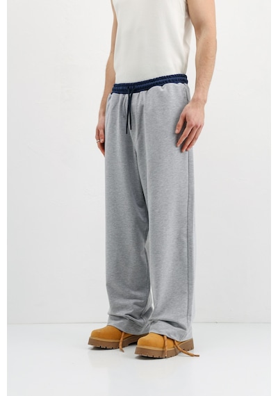 Vamos Baggy Fit Eşofman Alt V80-41 Gri Melanj