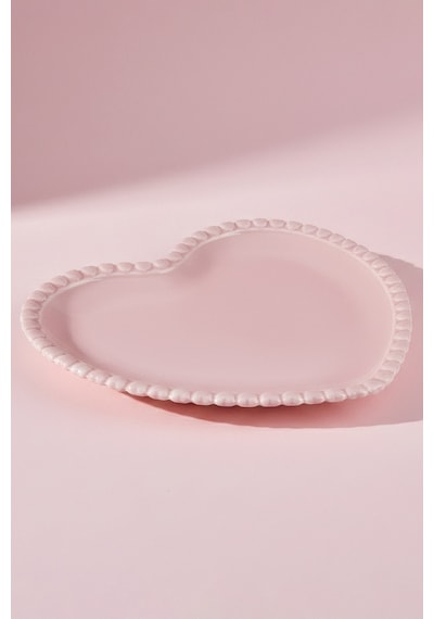 Karaca Pink Love Porselen Pasta Tabağı Pembe 21 Cm Pembe