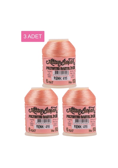 3 Adet Altınbaşak Oya Ve Dantel İpi 20 Gr - Royaleks - No: 415