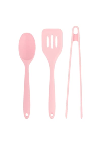 Tantitoni Silikon Açık Pembe 3'lü Servis Seti Soft Çok Renkli