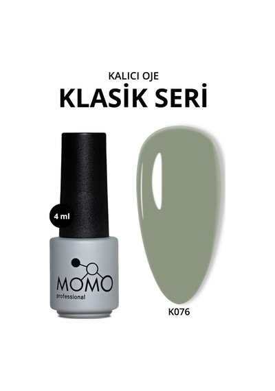 Momo Professional Kalıcı Oje K076 Açık Haki 4 Ml
