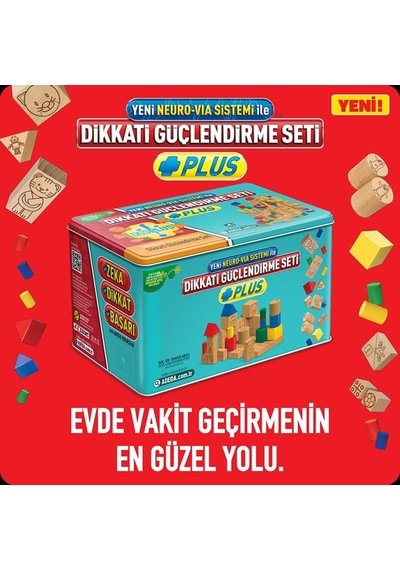 Dikkati Güçlendirme Seti Dgs Plus 5 Yaş Metal Kutu - Osman Abalı