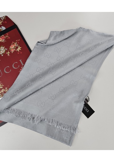 Miorel Scarfs G Desen Çift Taraflı Kaşmir İpek Şal 4 Mevsim Soft Pamuklu Şal Gri