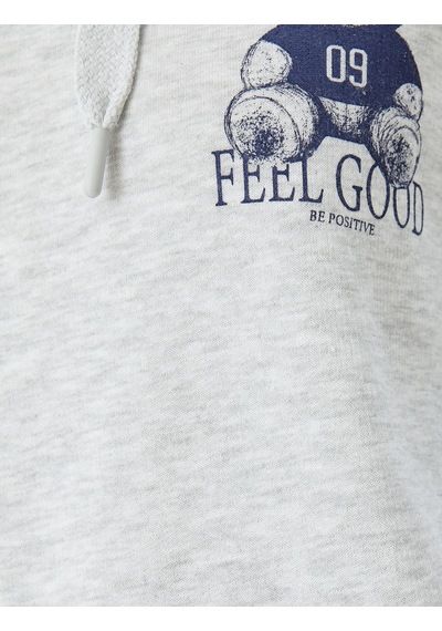 Koton Kanguru Cepli Kapüşonlu Arkası Baskılı Oversize Sweatshirt Kar Melanj 5sal10510ık Gri Melanj Koton Kanguru Cepli Kapüşonlu Arkası Baskılı Oversize Sweatshirt Kar Melanj 5sal10510ık Gri Melanj