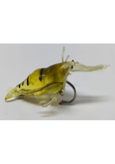 Sarı Karides Iğneli 1.3 Gr 5 Cm Yapay Sahte Silikon Yem 5 Adet
