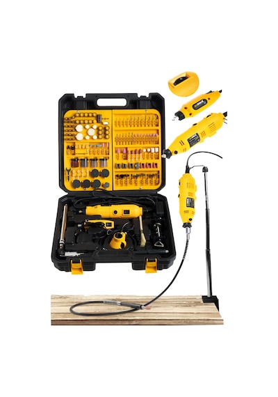 Stilmax Italy SUPER600 500 W Devir Ayarlı Çift Gravür Oyma Taşlama Set
