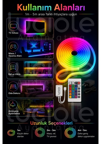 Onerous 4 M Rgb Neon Led Şerit