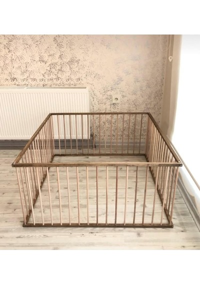 1 M2-70 Cm Yükseklik Ahşap Köpek Çiti Kapılı