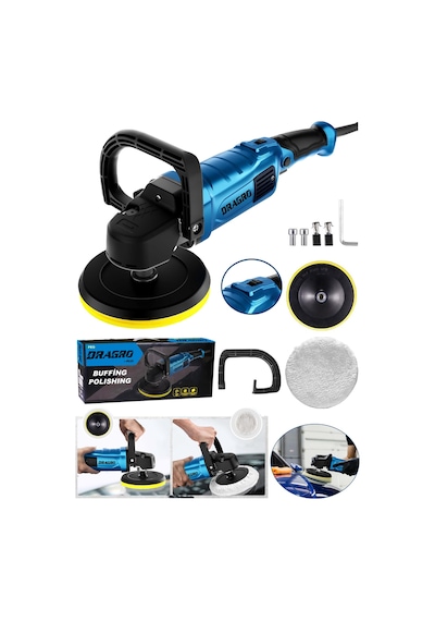 Dragro Alman DRG-POL18 Profesyonel 1800 W 6 Kademeli Kutulu Pasta Cila ve Zımpara Makinesi