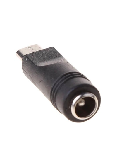 Koodmax - Micro Usb Erkek To Dc 5.5 2.1mm Dişi Soket Çevirici - Dc Güç Adaptörü Fişi Dönüştürücü