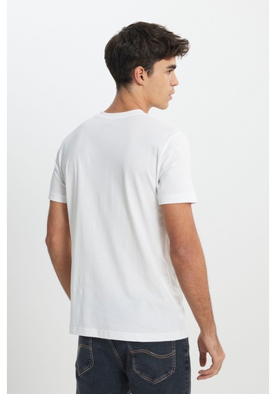 Regular Fit Normal Kesim Bisiklet Yaka Pamuk Beyaz Tişört L241521100 White